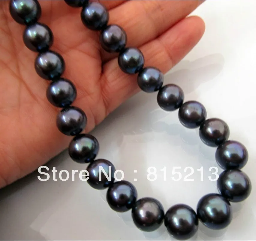 Ddh0088 10-11 MM TAHITIAN NATUURLIJKE ZWARTE PAREL KETTING 14KGP 18 INCH 28% Korting Ddh0088 10-11 MM TAHITIAN NATUURLIJKE ZWARTE PAREL KETTING 14KGP 18 INCH 28% Korting