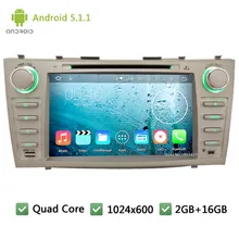 Quad Core WIFI FM BT RDS 2Din Android 5.1.1 1024*600 Car DVD Player Radio Audio Stereo PC Screen GPS For TOYOTA CAMRY 2007-2011