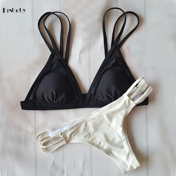 

Biquinis Set Sexy Mesh Bathing Suits Women Brazilian Bikinis Black Small Cup+Low Waist Bottom Bikinis Set Beach Thongs Swimsuits