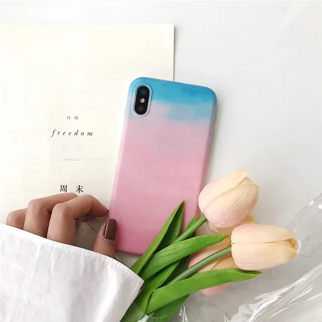 Buy LUDI Cute Sky Blue Pink Cloud Phone Case for