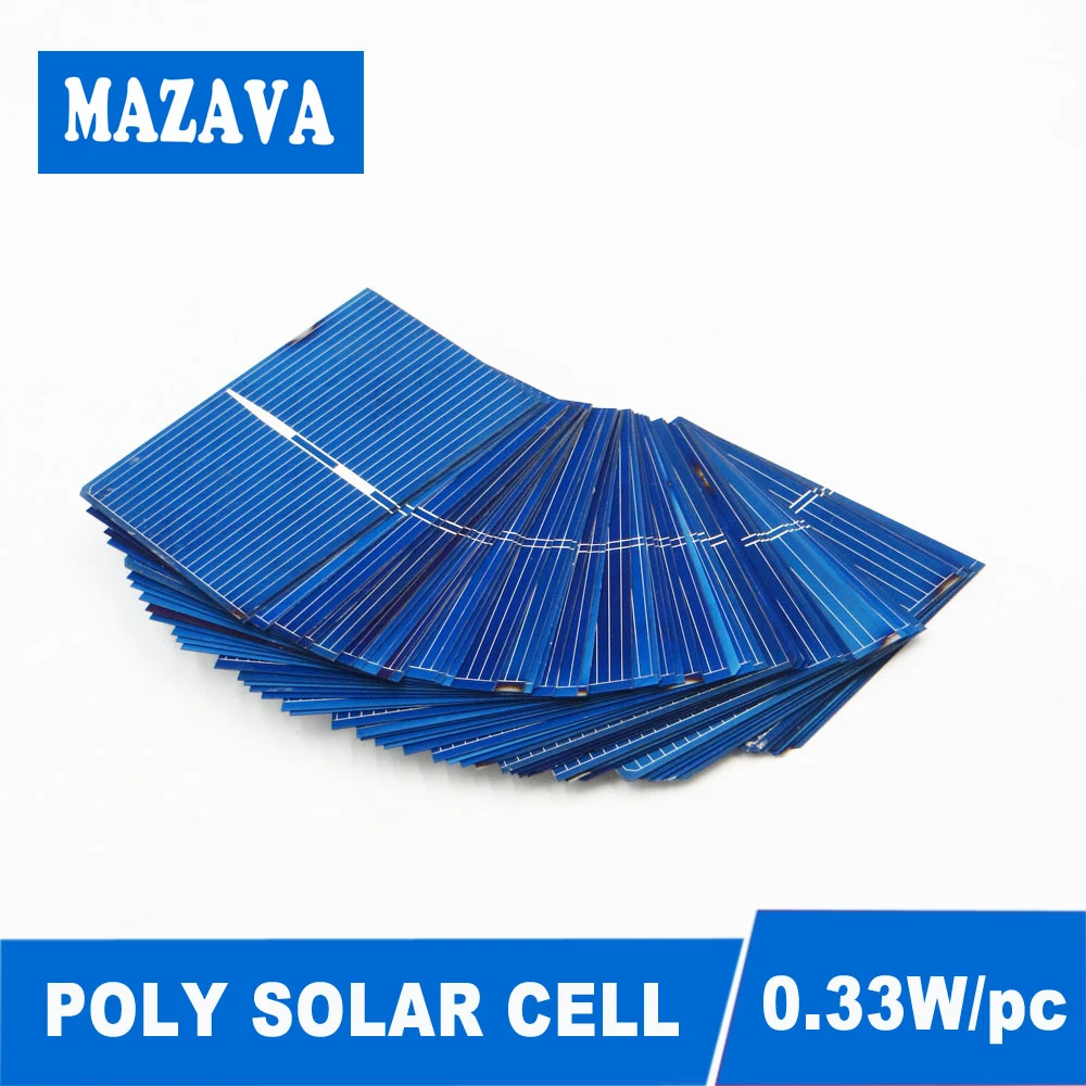 50Pcs Solar Panel Cells DIY Polycrystalline Photovoltaic Battery Charger