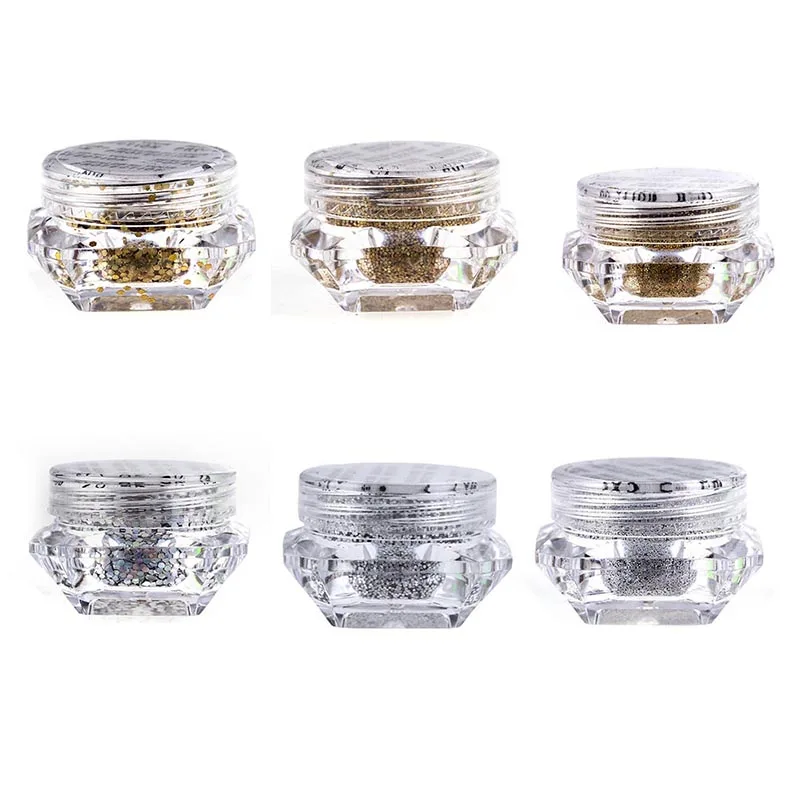 

3g/BottleFashion Gold/Silver Laser Nail Art Powder Dust Mermaid Effect Gradual Glitter Pigment Nail Sequin Can Dropshiping