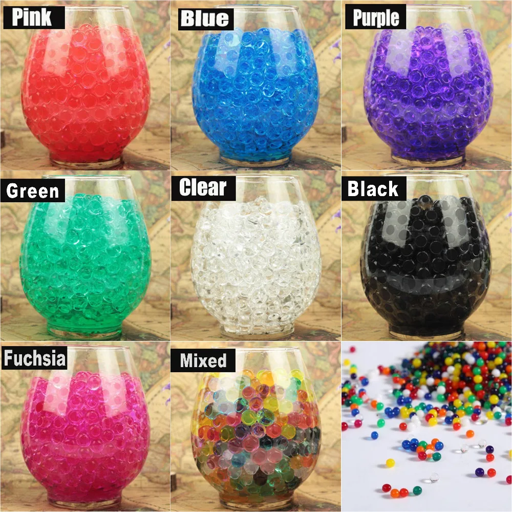 10g Bag Pearl Deep Black Vase Filler Shaped Crystal Soil Water