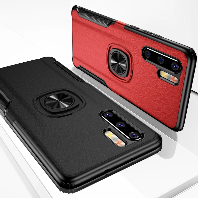 Противоударный армированный чехол для huawei mate 20 Pro Lite с кольцом-держателем пальца