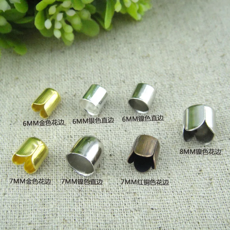 

Vintage Jewelry Findings Cord End Caps for Leather Cord and Suede Leather Tassel Charms Making Iron Wire Caps Gold 6mm 7mm