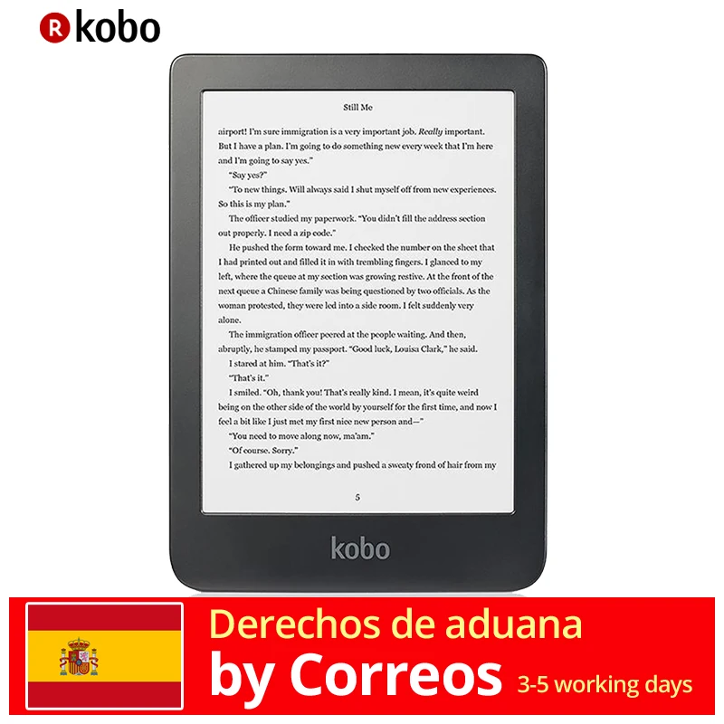

KOBO Clara HD Touchscreen 8 GB Wifi e-Book Reader (6'' E Ink Carta, CBR, Cbz, ePub DRM, HTML, Mobi, PDF, RTF, TXT, JPEG, BMP, Gi