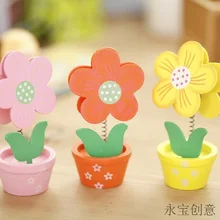 1 шт. прекрасный креативный маленький цветок капот деревянные поделки Memo зажим фото клип держатель для заметок для офиса кабинета украшения комнаты