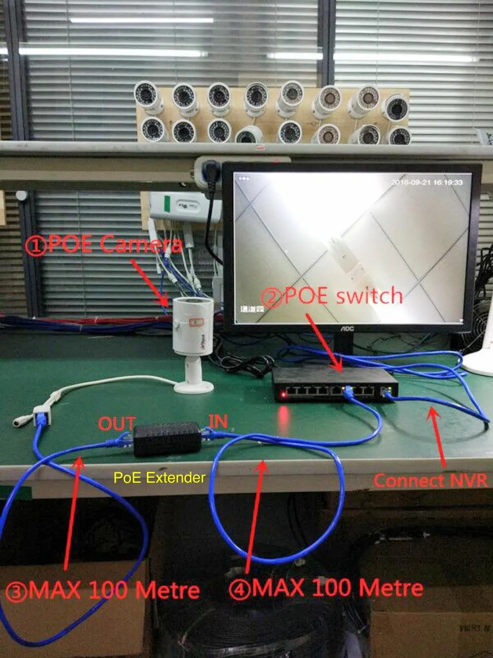 Пассивный 1 порт POE IEEE802.3af Ethernet удлинитель/ретранслятор для CCTV ip-камер около 120 метров(макс) под стандартный кабель CAT5