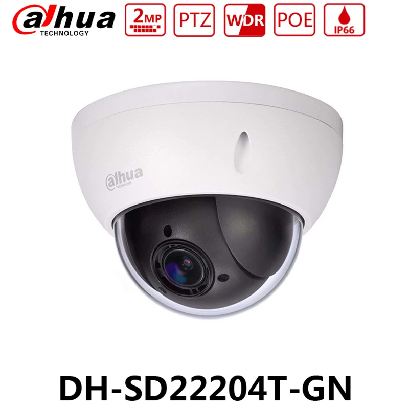 Dahua Câmera ip Megapixel 2 Sd22204t-gn Original Poe Câmera de Rede Mini Dome Ptz Zoom Óptico Suporte 4x Sd22204t-gn