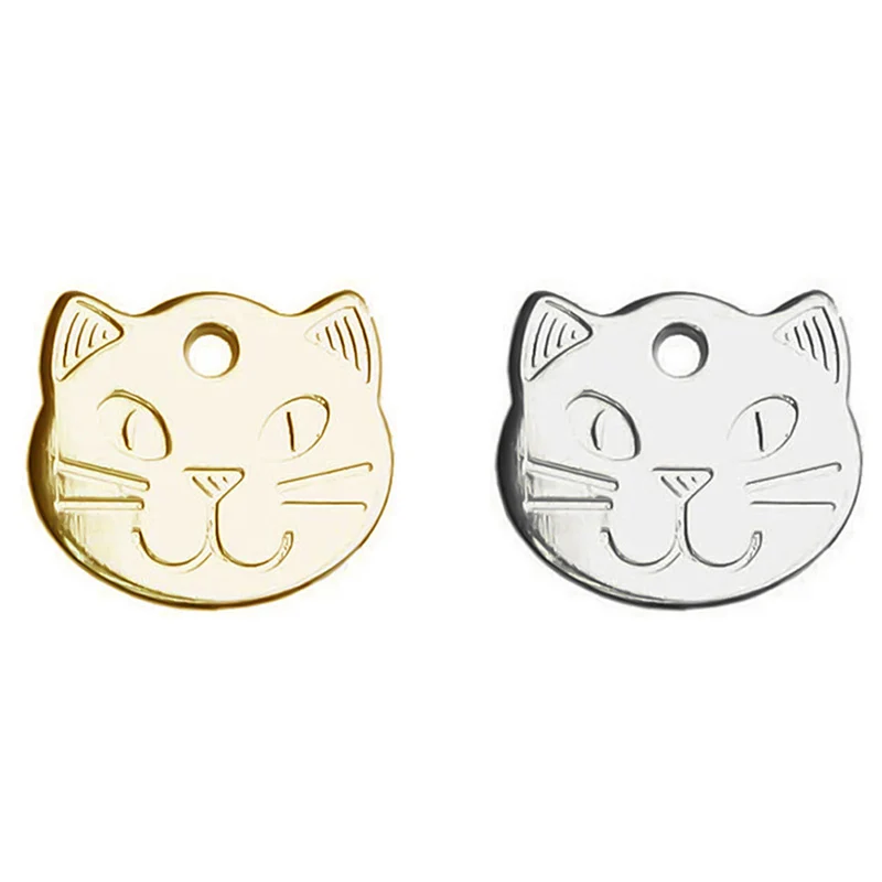 

Stainless Steel Pet Cat Dog ID Tag Engraved Anti-lost Cat Small Dog Collars Accessories Cat Necklace ID Name Tags