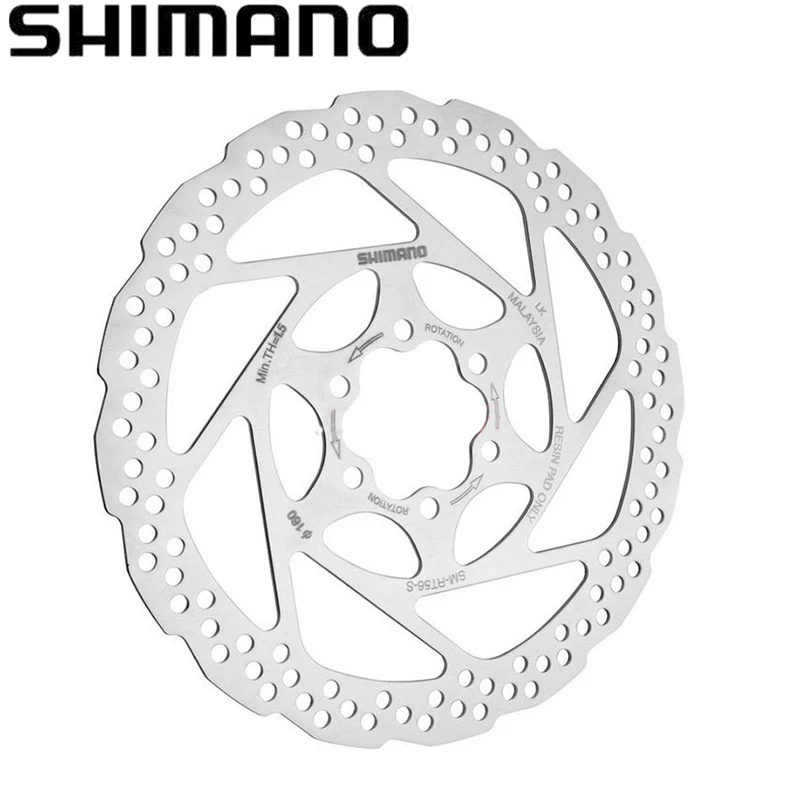 

Shimano RT56 6 Inch 160mm 180mm Disc Brake 6-Bolts Rotor accessory bicycle parts Resin Pads