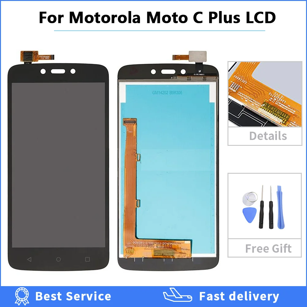 

Tested LCD Display For Motorola Moto C Plus CPlus XT1723 LCD Display Touch Screen Digitizer Sensor Glass Assembly Free tools