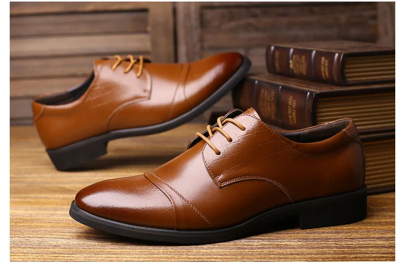 Cosidram Для мужчин платье Официальные ботинки модные ботинки из искусственной кожи Обувь шнурованная для женщин для Для мужчин Бизнес свадебные туфли весной мужской острый носок brm-942