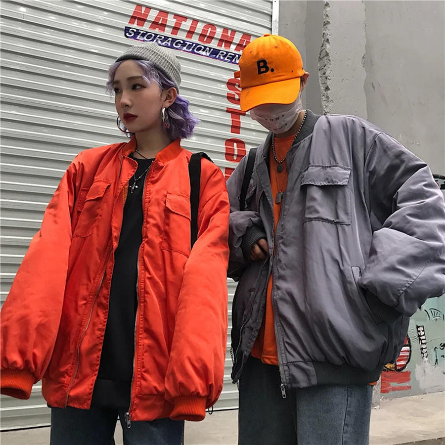 Oversize American Pilot зимняя куртка Для женщин Осень Harajuku Хип-хоп корейский длинный мягкий зимняя куртка Casaco Feminino Готический 50E52