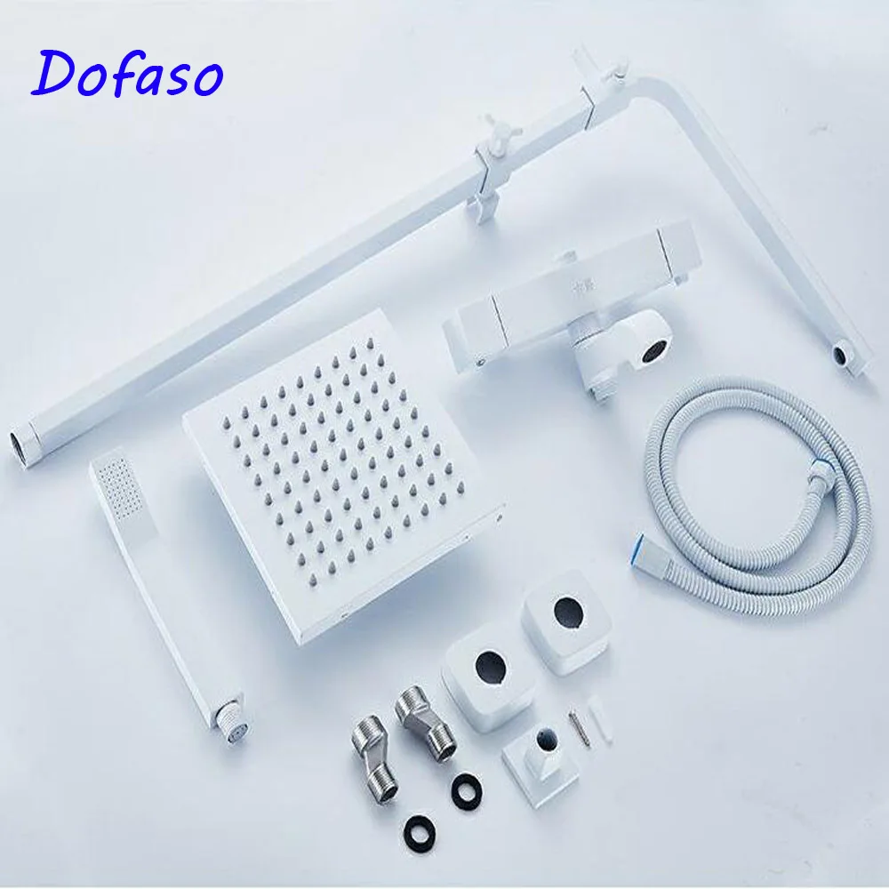 Dofaso vintaage, смеситель для ванной комнаты, набор, Белый смеситель для ванны, смеситель, Термостатические смесители, душевая ванна, Душевая система