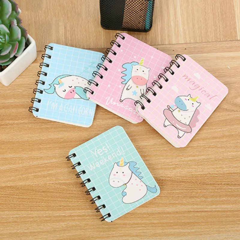 

cute cartoon pony notebook student pocket mini coil diary office hand-written portable planner School Office Stationery Supplies