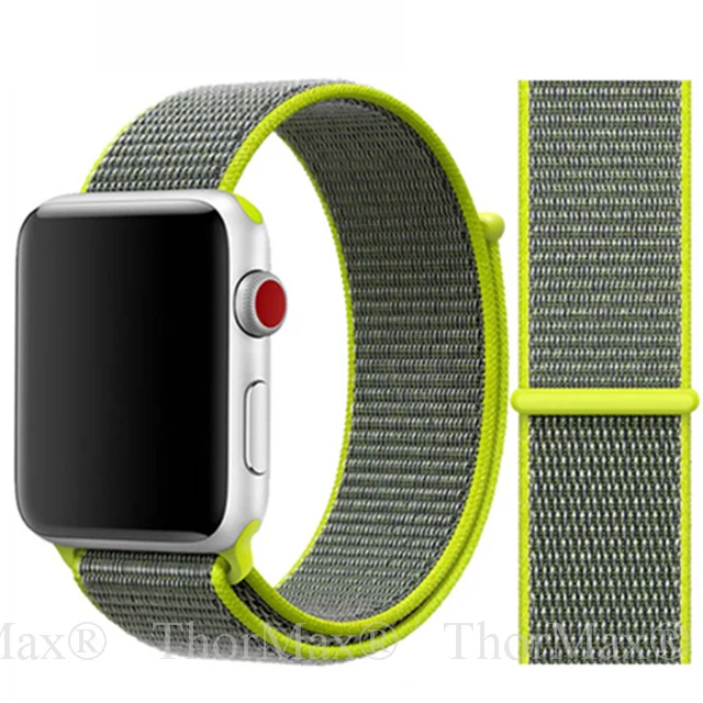 Новое поступление нейлоновый спортивный бесшовный заменитель ремешок для наручных часов Apple Watch Series 5/4/3/2 Легкий из мягкой дышащей ткани с вязанными лямками 38/42/40/44 - Цвет ремешка: 11-Flash