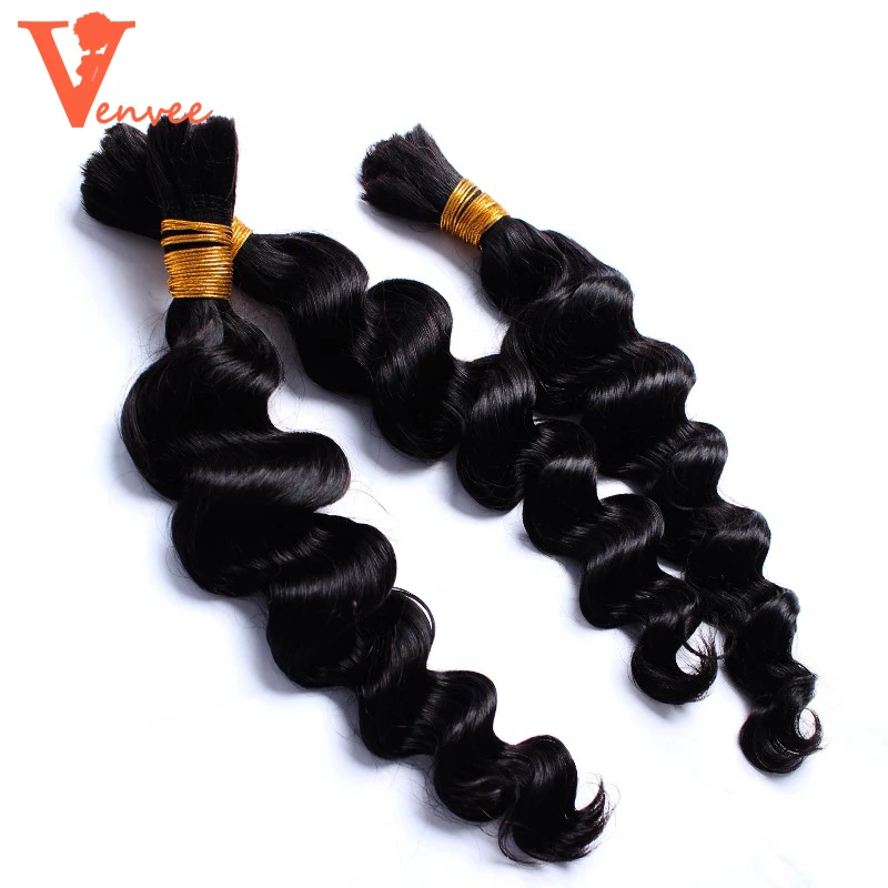 0 : Buy Loose Wave Bulk Hair For Braiding 3 Pcs Loose Curly Human Braiding Hair ...