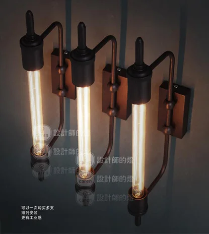 

industrial style Steam pipe wall lamp vintage wall light Edison wall lamp contains bulbs free shipping