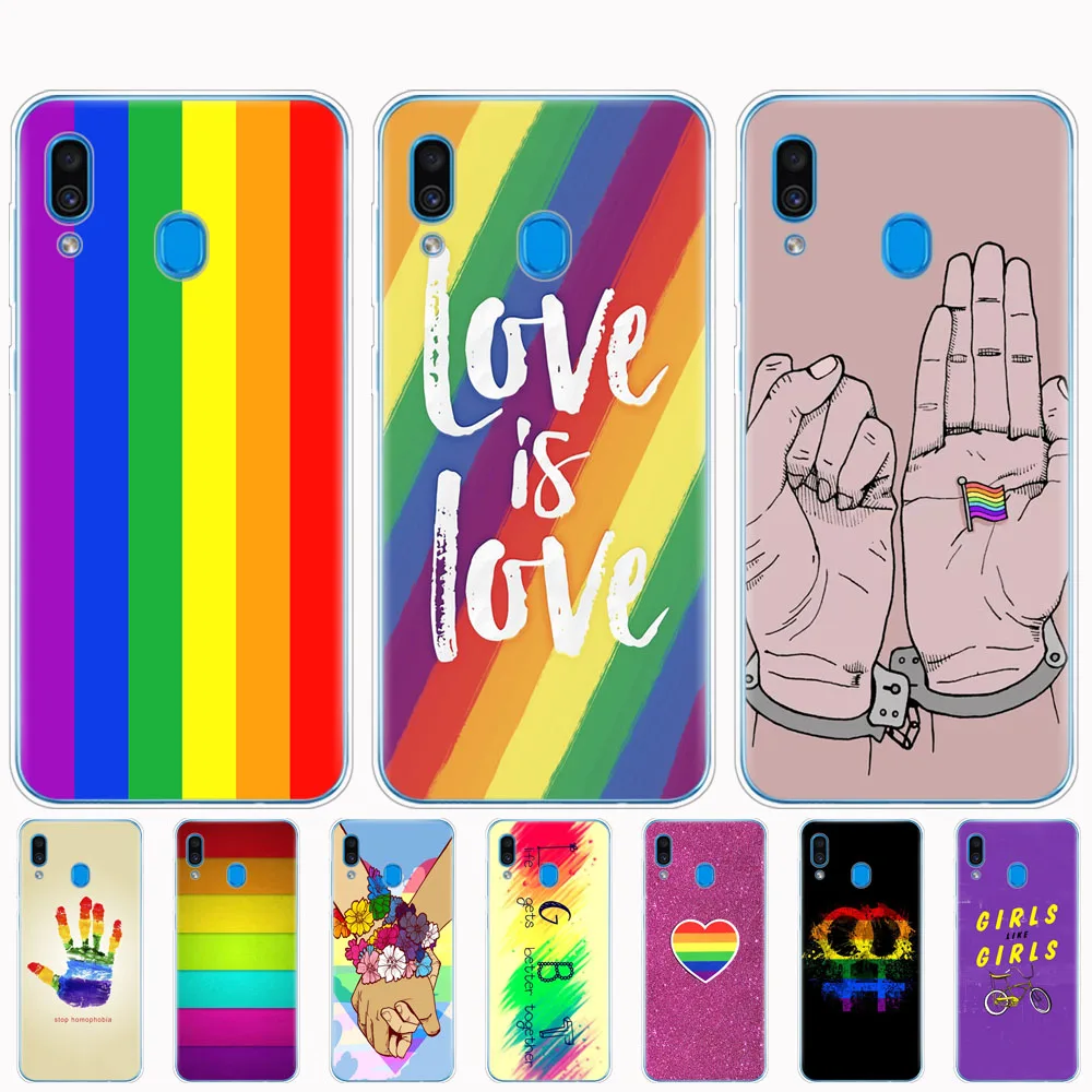 Чехол для Samsung A50 чехол Galaxy A60 A10 A30 A40 A70 A 50 2019 A9 A7 2018 Радужный Флаг геев лесбиянок