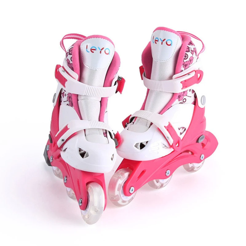 

Kids' Inline Roller Skates Shoes Slalom Street Brush Figure Skating Change Two Line Double Row Roller Skate Adjust For Kid IA99