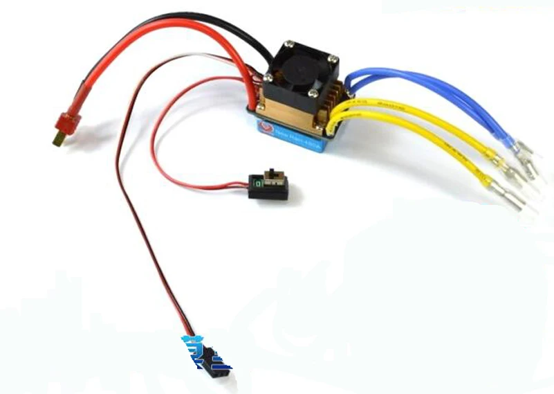 RC Boat 1in12in1 80A480A Air-cooled Brush ESC 5V3A Connect 2pieces 755 Motor With Switch Both Side Air Cooling Waterproof ESC