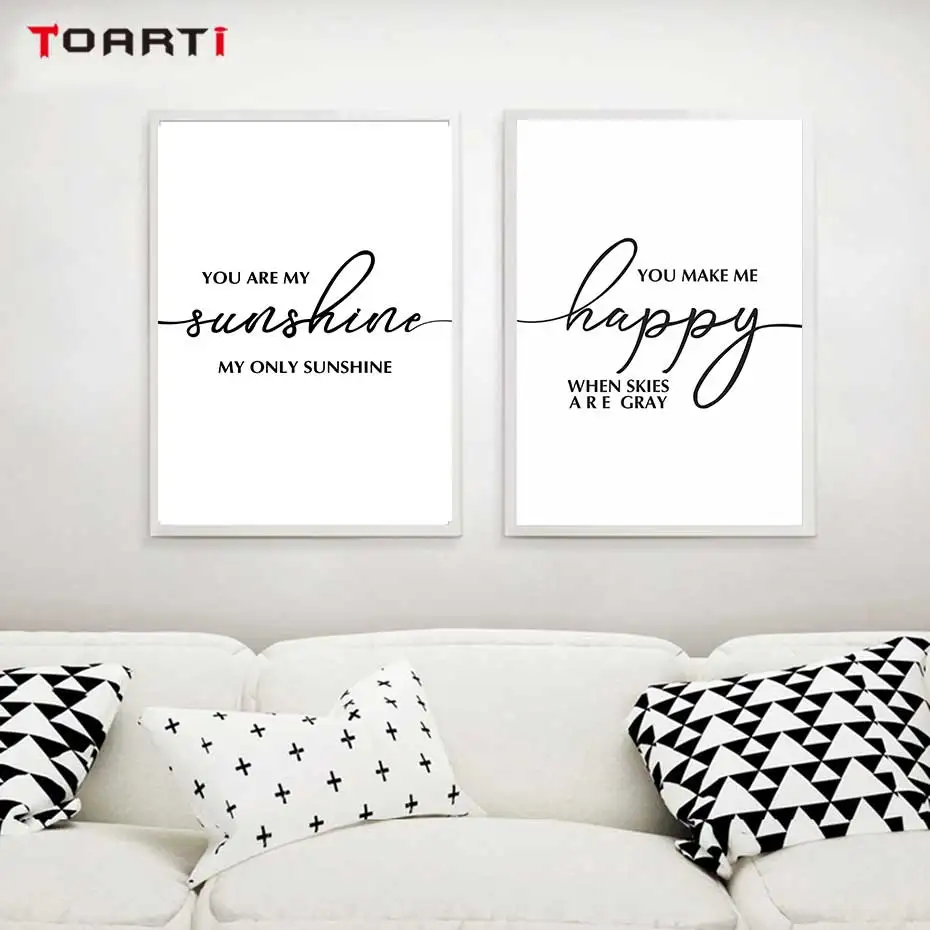 Inspiring Quotes Posters On the Wall Modern Minimalist Canvas Painting Romantic Words Bedroom Decoration Pictures Christmas Gift (2)