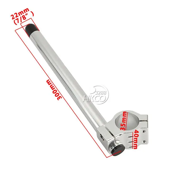 Пара Серебряный Универсальный CNC алюминиевый гоночный кронштейн мотоцикла на 7/" ручки баров для 35 мм вилка трубки