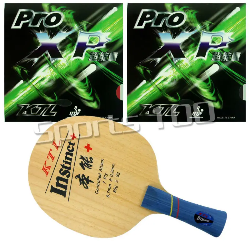 Pro Настольный теннис Combo Paddle ракетка KTL Instinct + Shakehand Blade Long Shakehand-FL с 2x Pro XP Rubbers