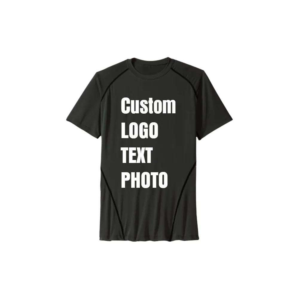 

Custom Print LOGO/TEXT/PHOTO Personalised Men T Shirts Fitness Tee