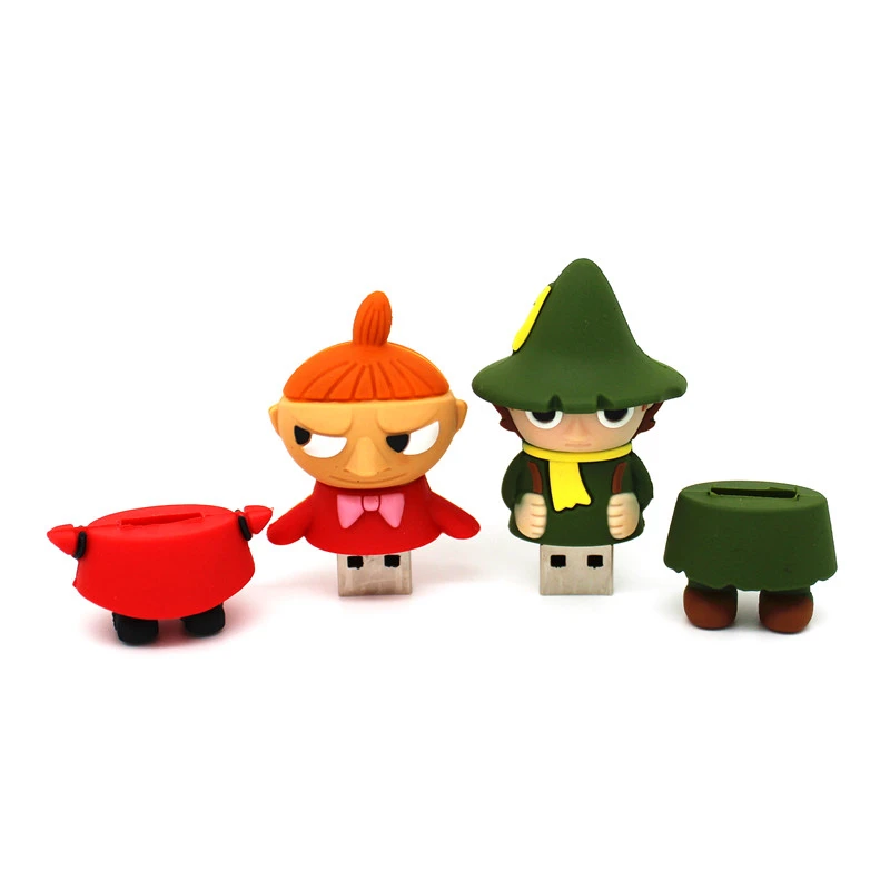 Горячая Распродажа мультфильм Moomin долина флеш диск USB 2 0 32 Гб 64 Милая карта памяти