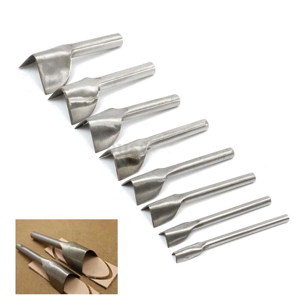 LMDZ DIY V-Shaped Leather Cuttting Craftstool Punch Cutter Tools for Belt/Wallet 9 Sizes V Shape Cutter 10/15/20/25/30/35mm leather tools leather craft tool kit leather craft tools leather craft tool