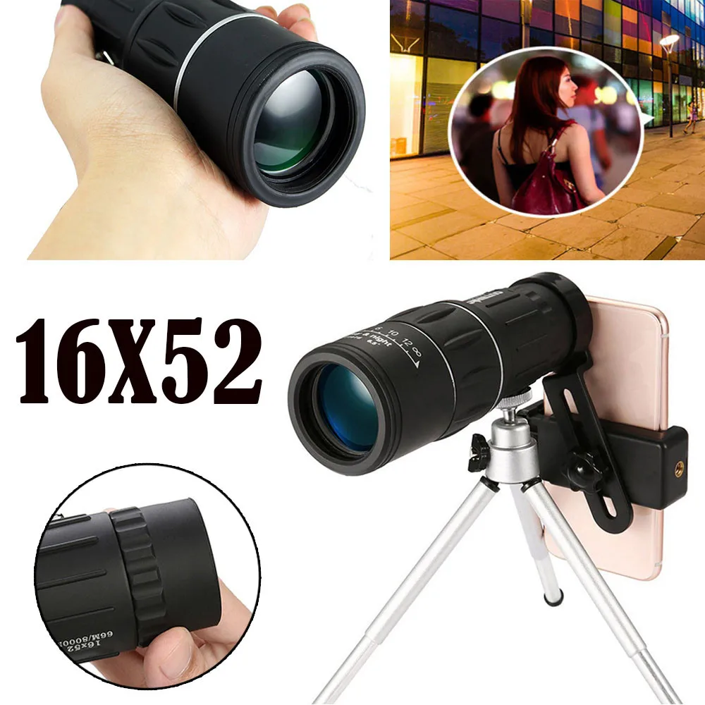حار بيع مناظير ل سوبر عالية الطاقة 16X52 المحمولة HD البصريات BAK4 ناظور أحادي العين للرؤية الليلية تلسكوب تلسكوبي مرآة حار بيع مناظير ل سوبر عالية الطاقة 16X52 المحمولة HD البصريات BAK4 ناظور أحادي العين للرؤية الليلية تلسكوب تلسكوبي مرآة