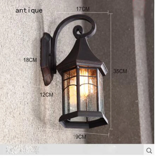 Lámpara de pared al aire libre estilo europeo antiguo impermeable