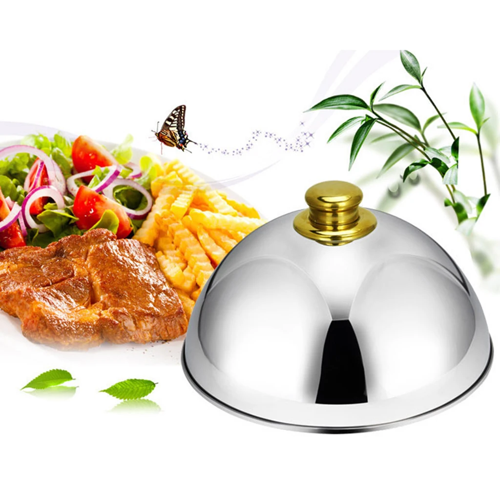Stainless Steel Food Cover Cloche Plate Platter Domed Cover Serving Dish