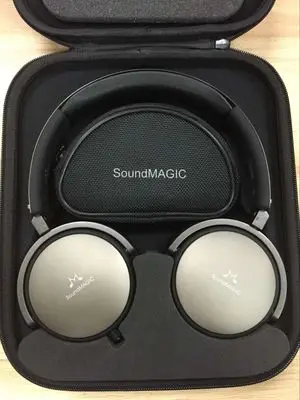 Складная плоская Soundmagic P55 провод для гарнитуры управления динамическими наушниками металлический каркас сменный кабель дизайн - Цвет: Серый