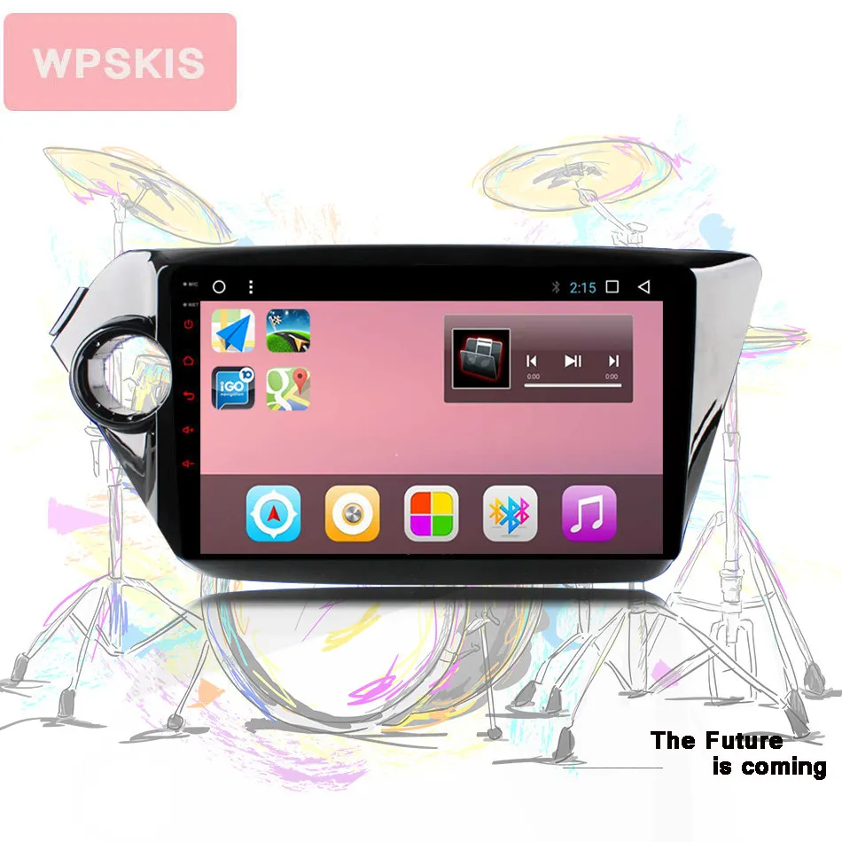 Top 9 inch 4G+64G 2Din Car dvd gps Android 9.0 For Kia Rio K2 2012 2013 2015 2016 Car Radio Navigation player stereo Audio Video AUX 1