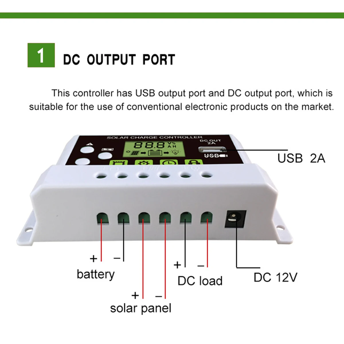 10A 20A 30A 12 V/24 V PWM солнечная панель контроллер заряда литий-ионная и свинцово-кислотная батарея зарядное устройство USB ЖК-дисплей