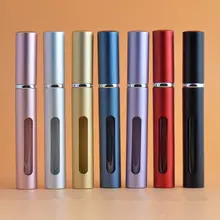 100 stks/partij Nieuwe 5 ml Hervulbare Parfum Fles Draagbare Reis Flesjes Reizen Fles Glazen Flessen Verpakking Verstuiver Parfum Vloeibare