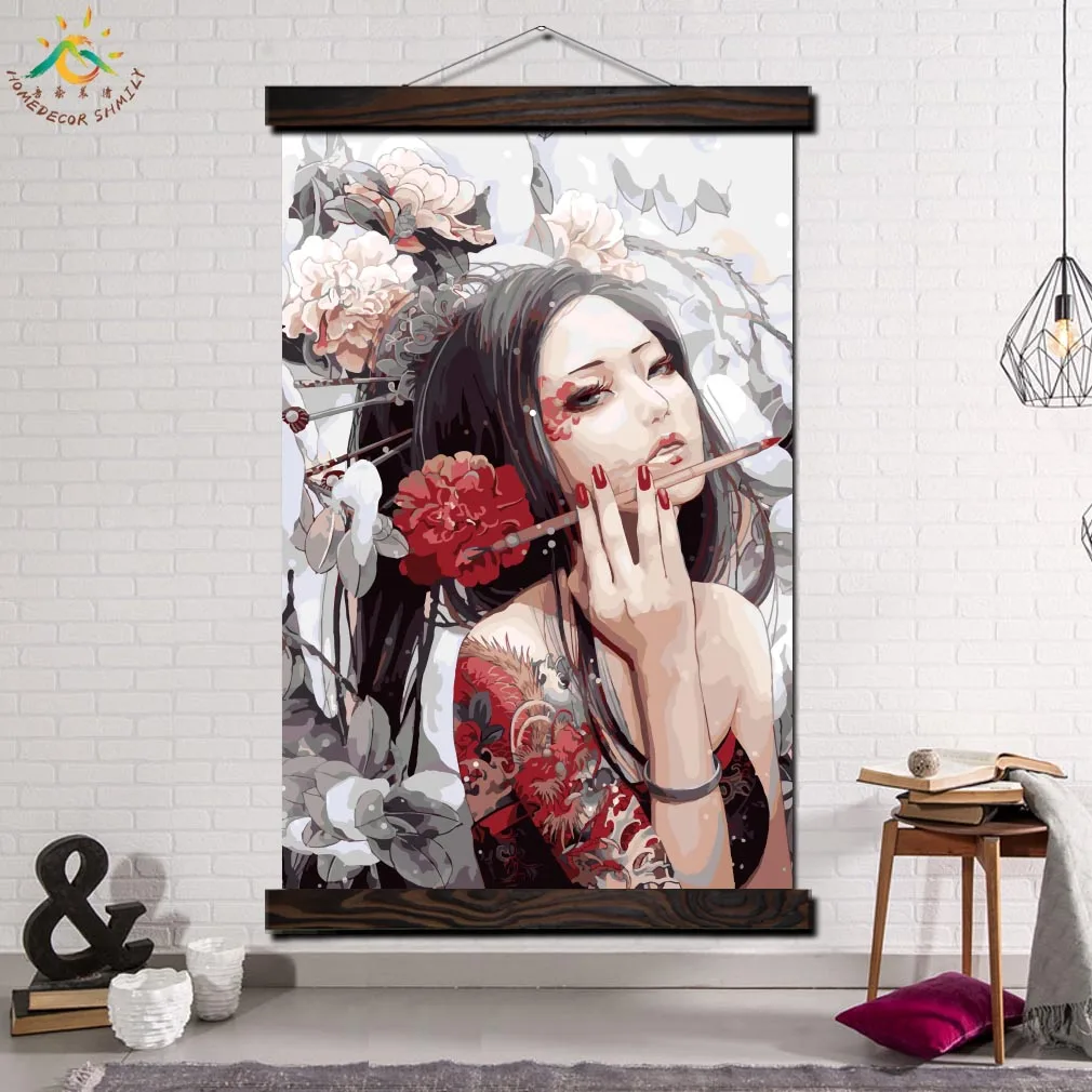 

wall art canvas Painting posters and prints picture on the wall home decoration modern Canvas Art Asia Kits Glamorous Girl