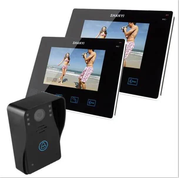 

9" Color LCD Monitor Wireless Door Phone Doorbell Intercom With Touch Key Camera (1V2)