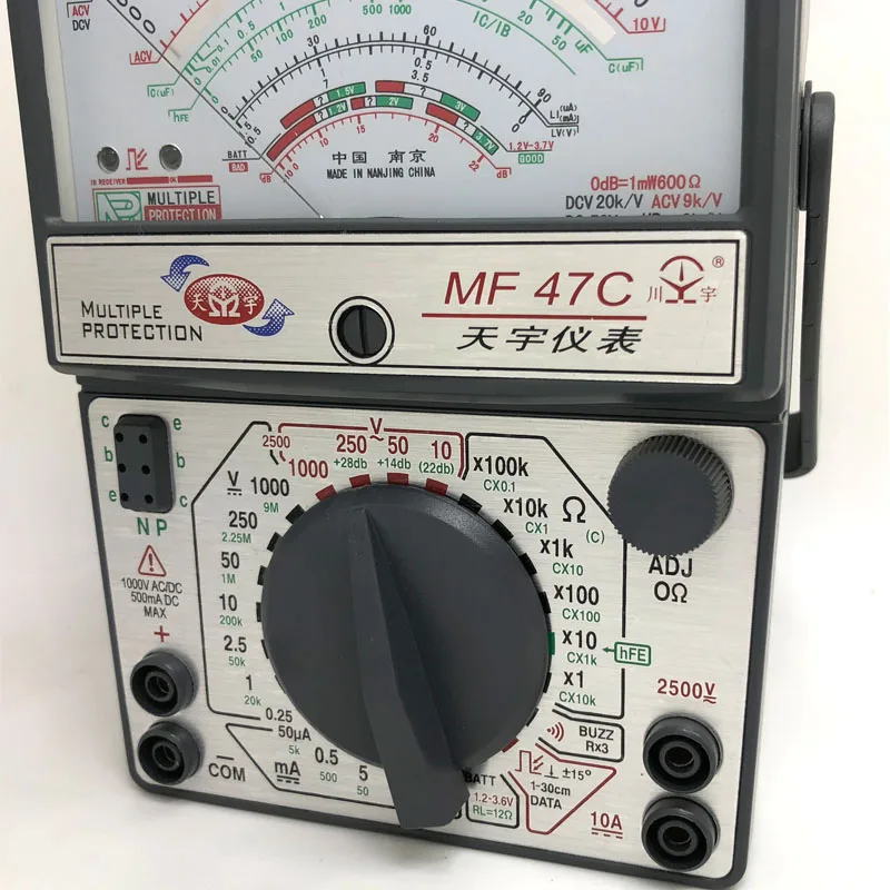 MF47C тестер напряжения тока сопротивление аналоговый дисплей мультиметр DC/AC