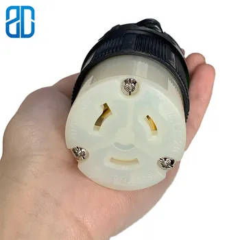 

US Nema L8-20R Anti-drop Industrial Female Groungding Locking Connector Cord Socket 2 Pole 3 Wire Electrical Plug 20A 480V