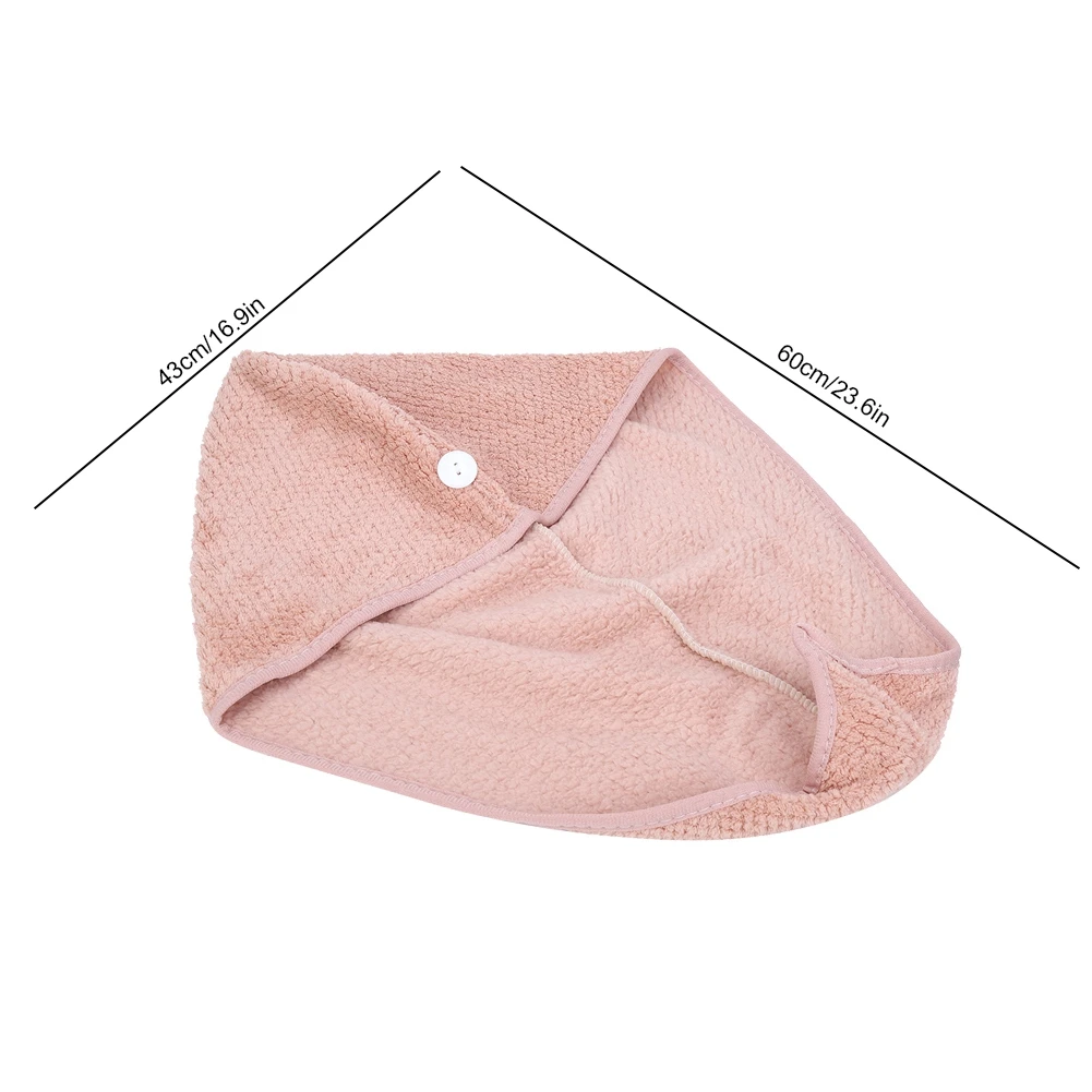 Rubber Pink Шапочка для душа s Коралловая бархатная шапка для высыхания волос утолщенная супервпитывающий быстросохнущая шапочка для душа для взрослых шапочки для купания - Цвет: Rubber Pink