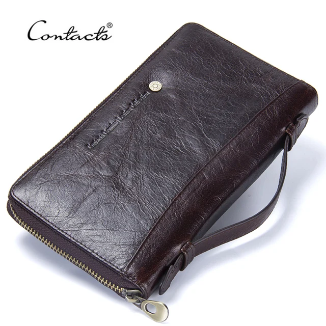 Contact s Cow Leather Men Casual Clutch Wallet: A Stylish and Functional Choice