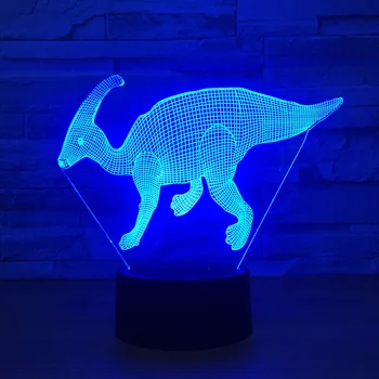 

Dinosaur LED 3D night light colorful usb remote touch switch with 7 color changing LED visual atmosphere lamp home Decor Lights