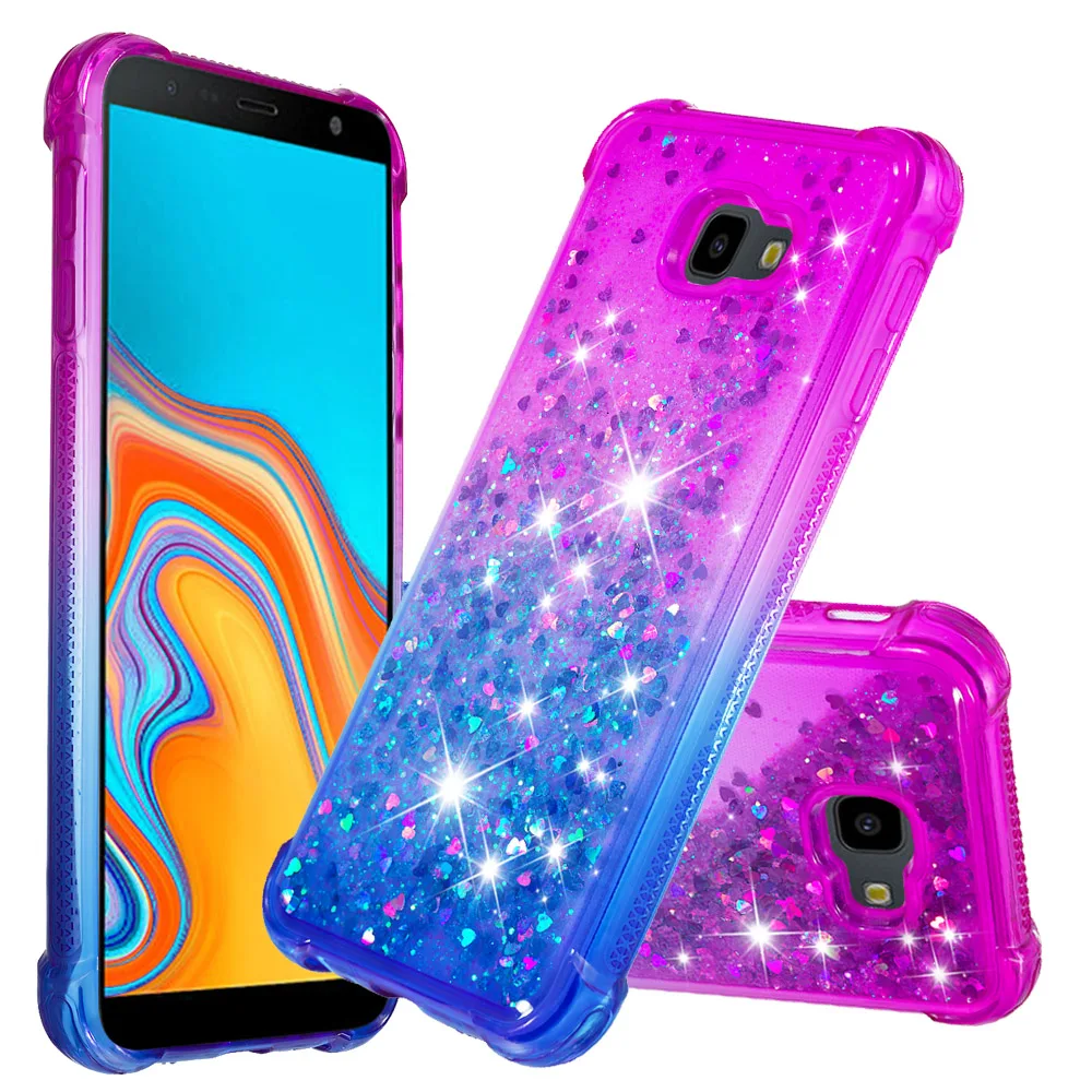 

Gradient Glitter Liquid Case For Samsung Galaxy J4 Plus J415 J415F SM-J415F Coque For Samsung J4 2018 Dynamic Quicksand Cover