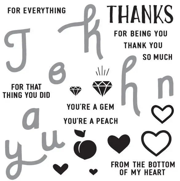 

thank Transparent Clear Stamp for DIY scrapbooking/Card Making C101