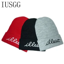 Men Warm Hats Beanie Hat Illest Letter Winter Knitting Wool Unisex Caps Lady Beanie Knitted Caps Women's Hats Outdoor Sport Warm striped rib knitting warm beanie hat