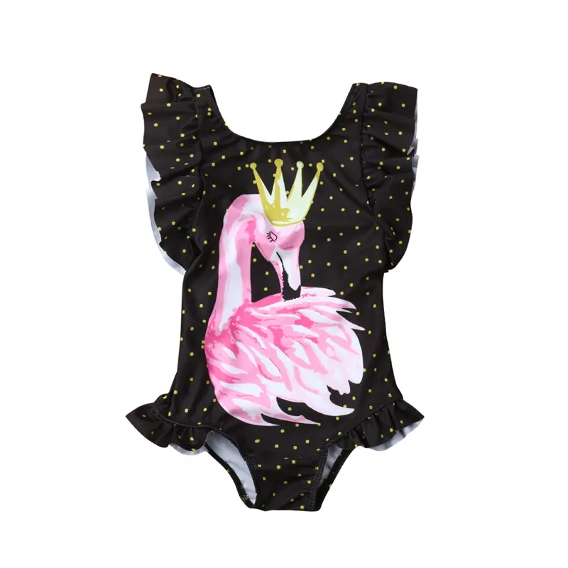 

Kids Swimsuit Toddler Kids Baby Girls Flamingo Bikini Swimwear Swimsuit Cartoon One-Piece Suits Bathing Beach Wear